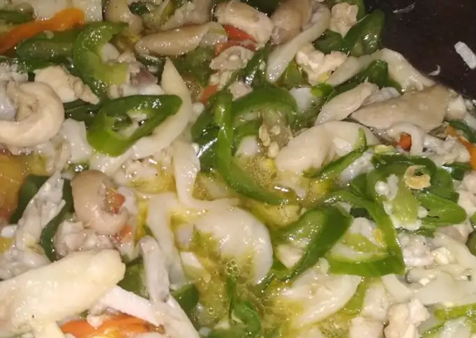 Tumis Cabai Hijau, Ayam & Jamur