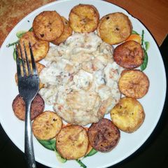 A picture of Plantain with egg.