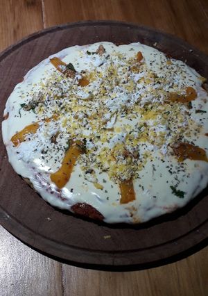 Una foto de Pizza de arroz rápida
