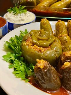 صورة لوصفة المحاشي بصلصة البندورة 🍆