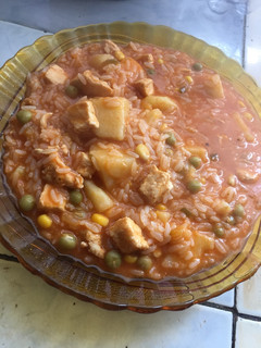Una foto de Guiso de arroz con suprema
