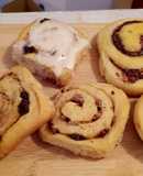 Roles de canela y Nutella