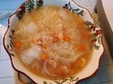 ข้าวต้มผักใส่กุ้ง