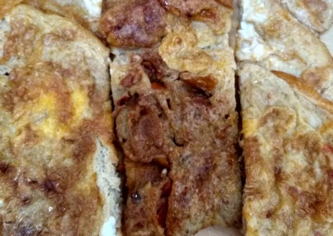 Cara Gampang Menyiapkan Telur dadar pedas sambal terasi, Lezat Sekali