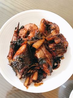 Hình của món Cá lóc kho dưa chua.