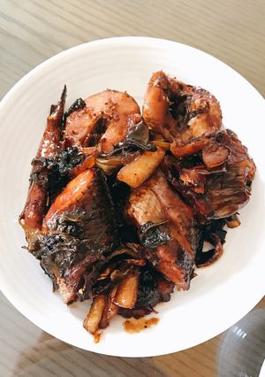 Hình của món Cá lóc kho dưa chua.