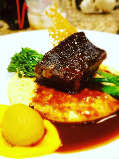 A picture of Red Wine Braised Short Ribs in Reduction Sauce.