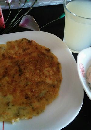 A picture of Vegetables Curd Pancakes / Cheela.