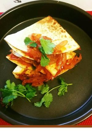 A picture of COURGETTES(Zucchini) Quesadilla.