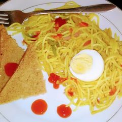 A picture of Tumeric Spaghetti.