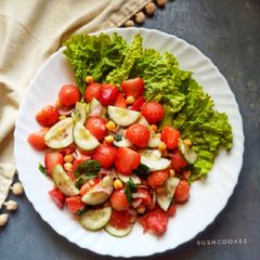 A picture of Watermelon salad.