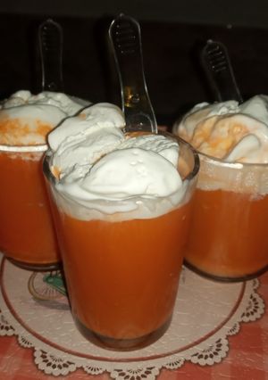 عکسی از دستور آب هویج بستنی
