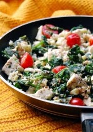 A picture of Spinach and Kale Tofu Scramble.