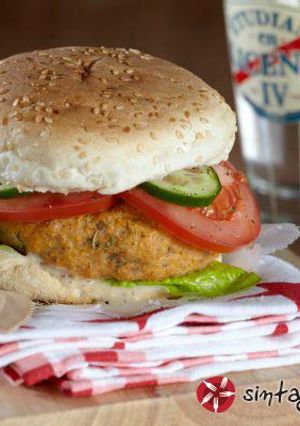 Φωτογραφία της συνταγής Burger από κιμά γαλοπούλας με μουστάρδα και μέλι