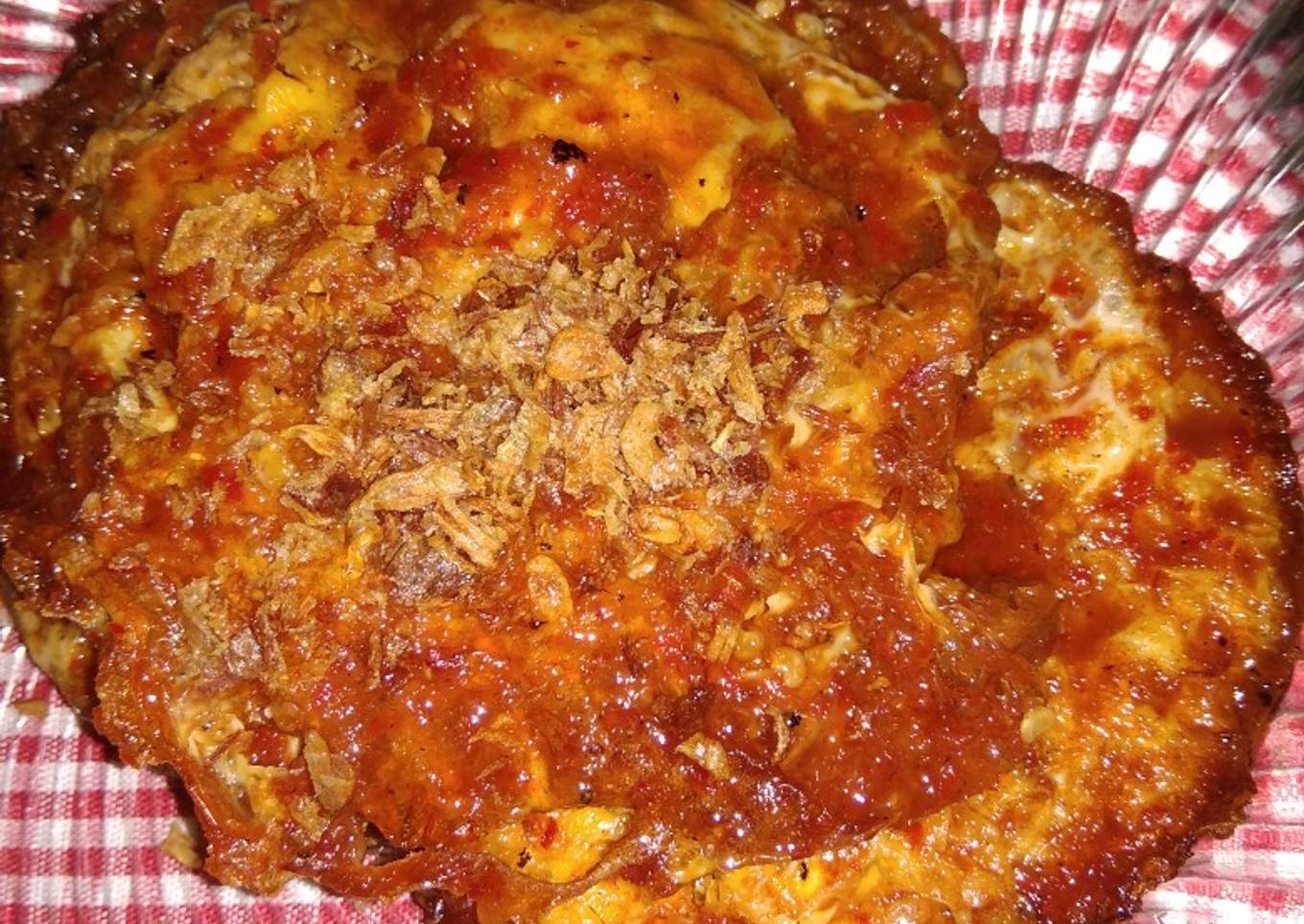 Langkah Mudah untuk Membuat Telor ceplok balado ala warteg, Enak Banget