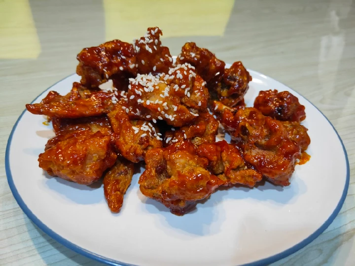 Cara Mudah Membikin Resep Korean Honey Butter Chicken (Mudah dan Enak) yang Uenak Anti Ribet, Lezat