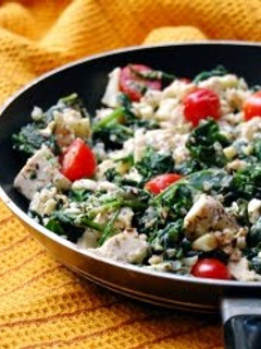A picture of Spinach and Kale Tofu Scramble.