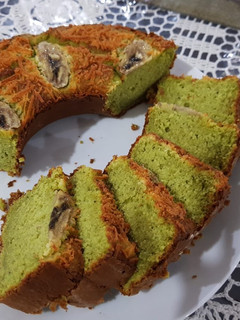 Foto resep Bolu pisang pandan oats