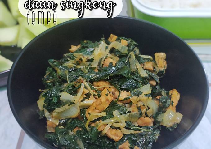 Resep Tumis Daun Singkong Tempe Oleh Saomi Mayhai Cookpad