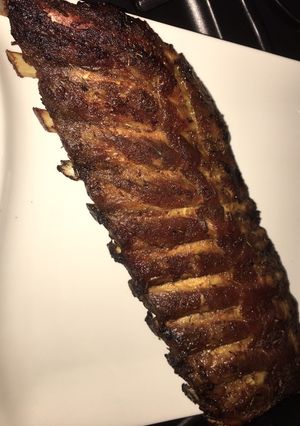 A picture of Oven baked Pork ribs.