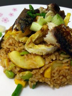 A picture of Mackeral Fried Rice.