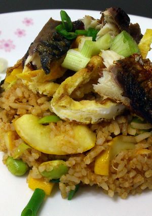A picture of Mackeral Fried Rice.