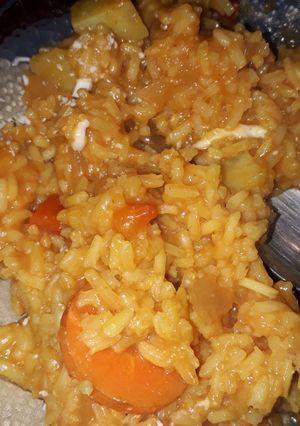 Una foto de Guiso de arroz con azafrán