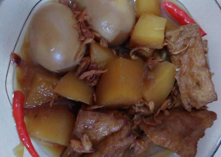 Semur tahu kentang telur bumbu mix (#PR_AnekaSemur)