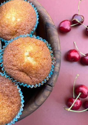 Cseresznyés muffin recept fotója