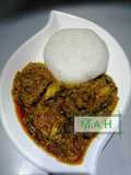 Sesame seed soup (miyan Ridi)