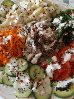 Una foto de Salpicón de gallina con salsa atunada