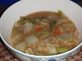 Cabbage and soybean soup (Baechu doenjang Guk)