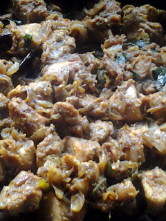 A picture of live pepper mix chicken.