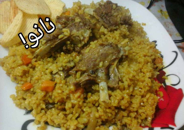 طريقة عمل رز بالخلطه والريش الضانى
