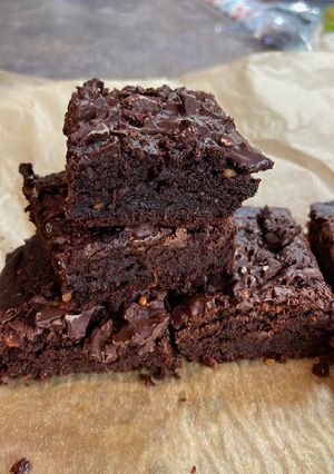 Φωτογραφία της συνταγής Brownies γλυκοπατάτας ✨sugar free gluten free 220kcal