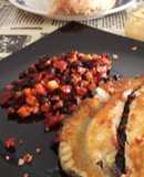 Rodaballo con Verduritas a la Mantequilla en Plancha con Mayonesa de Lima