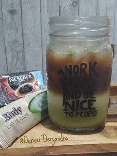 Foto resep Three Layer Matcha Latte Iced Coffe