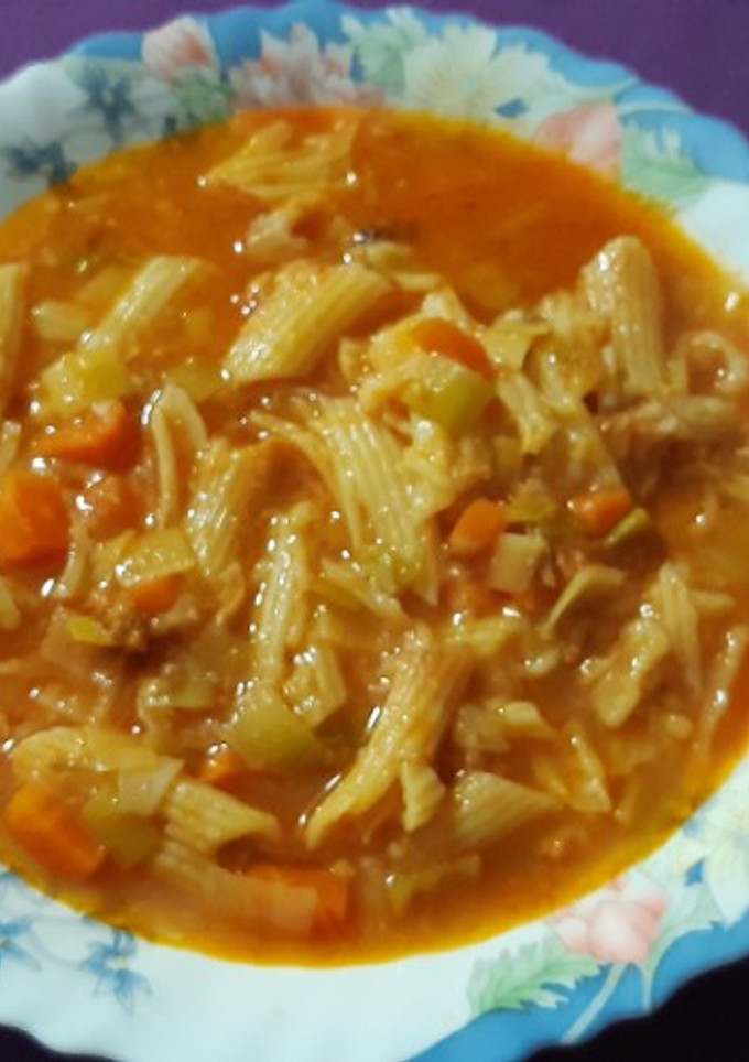 Una foto de Sopa de pasta (aprovechamiento)