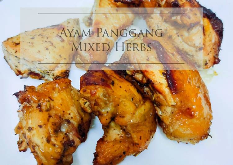 Langkah Langkah Memasak Ayam Panggang Mixed Herbs yang Sederhan