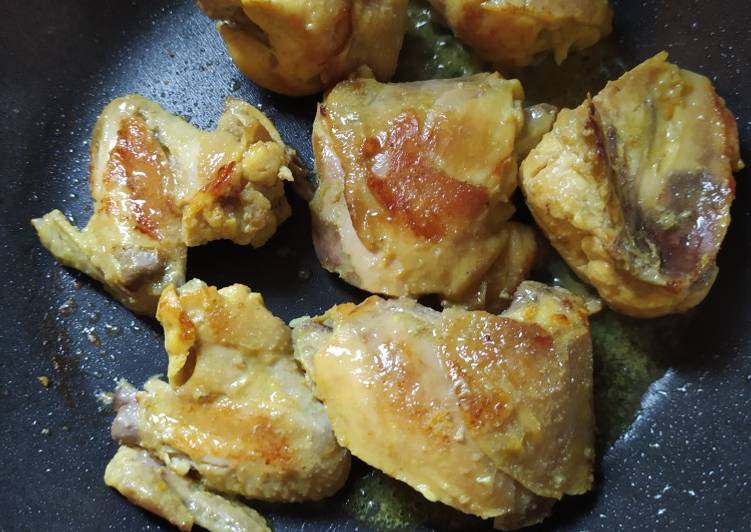 Cara Gampang Menyiapkan Ayam panggang teplon bumbu kuning Anti Gagal