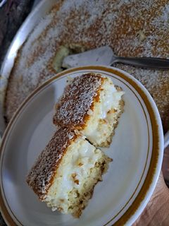صورة لوصفة بسبوسة بالقشطة...🍽