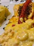 Trucha rosada con salsa de camarones