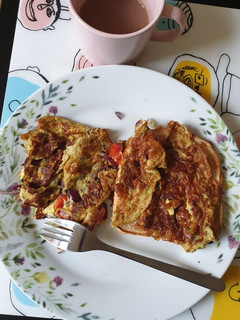 A picture of Masala bread omelette.