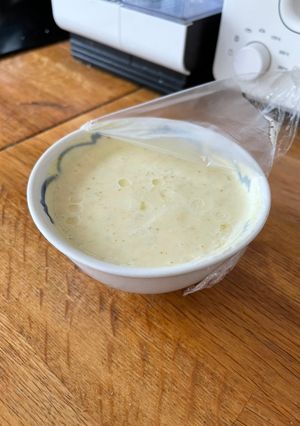 A picture of Homemade curry shrimp mayonnaise.