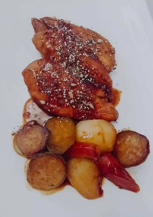 صورة لوصفة دجاج صيني Chicken dish of Chinese kitchen