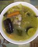 Sopa de lentejas con costilla de cerdo