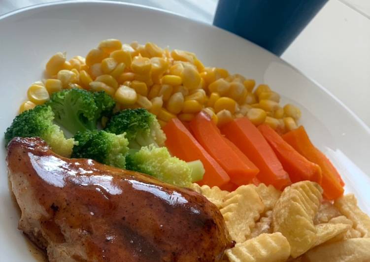 Bagaimana Menyiapkan Chicken Steak / Bistik Ayam saus lada hitam yang Menggugah Selera