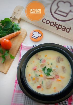 Foto resep Sup Cream Jamur Sosis