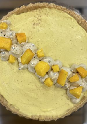 A picture of Mango Cheesecake Tart.
