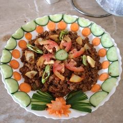A picture of Aloo qeema.